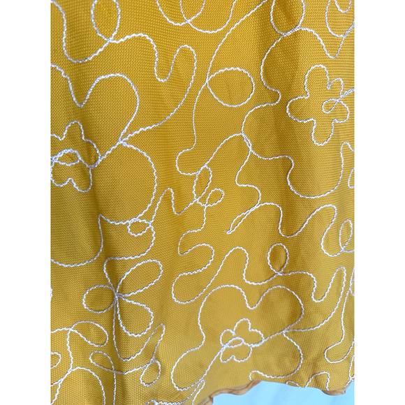 VTG Nicaya Embroidered Abstract Midi Skirt Size 14 Artsy Preppy Colorful Resort - Picture 5 of 13